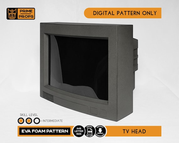 TV Head helmet foam pattern