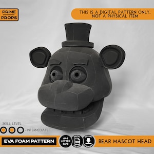 Mascotte d'ours motif mousse