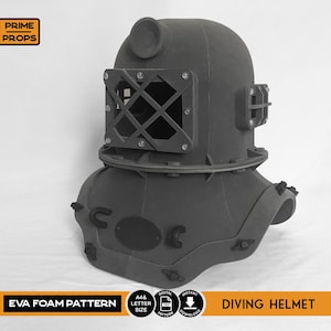Diving helmet foam pattern