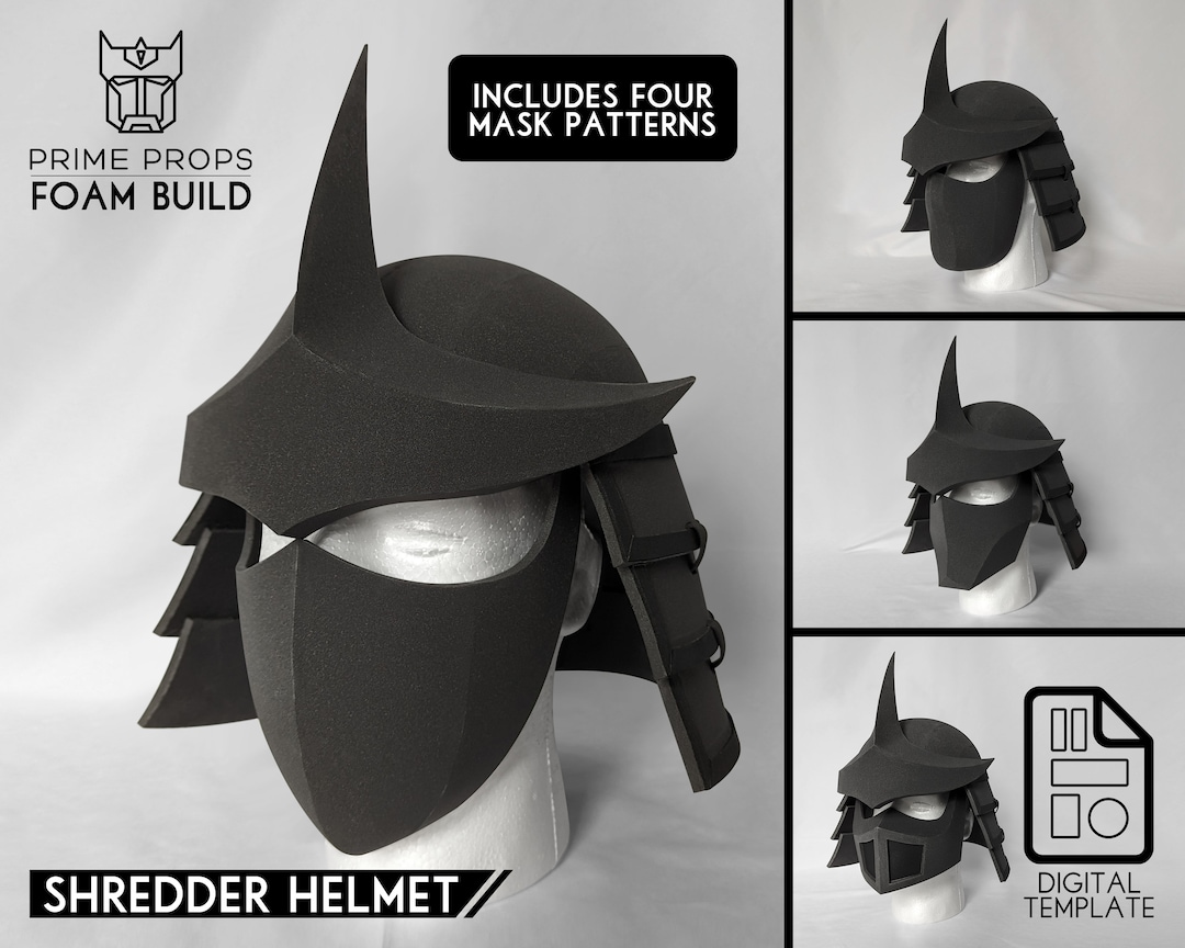 Shredder Helmet Foam Patterns Etsy
