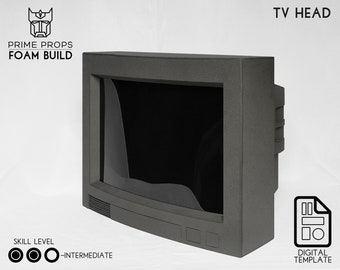 TV Head helmet foam pattern