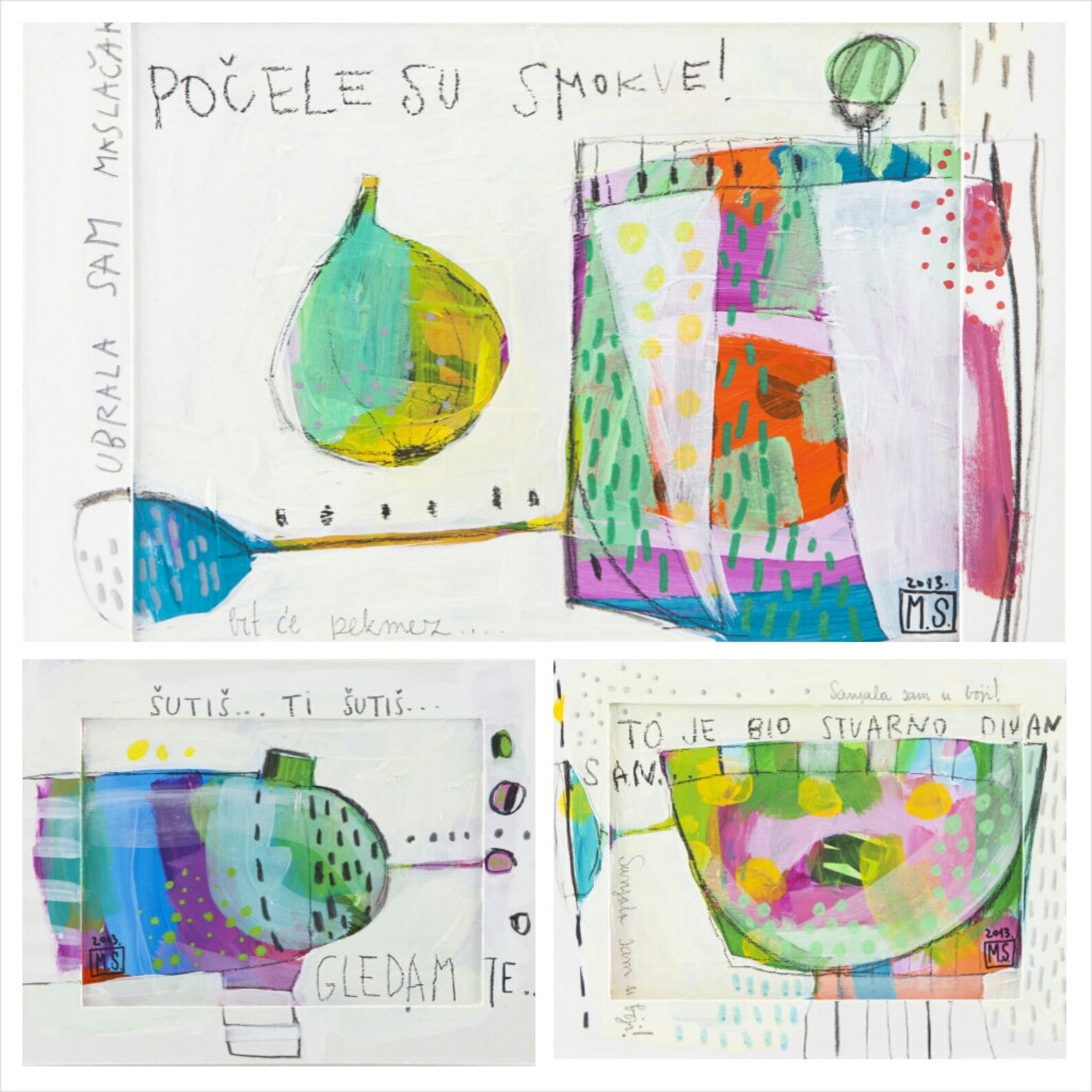 Set of 3 Art Prints music Is Contemporary Fine - Etsy UK