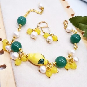 Collana Sfere Sfaccettate Di Agata Gialla Striata Lunghezza 160 Cm - Foto 7