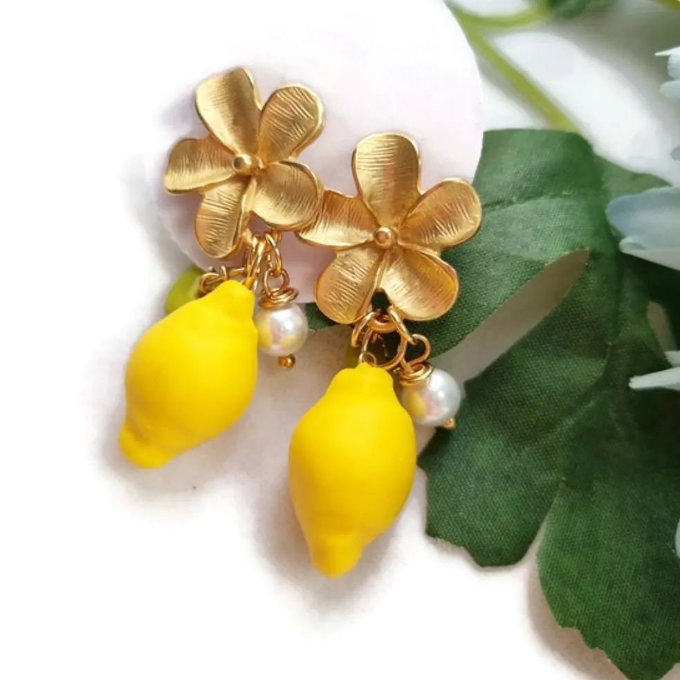 Lemon earrings best sale