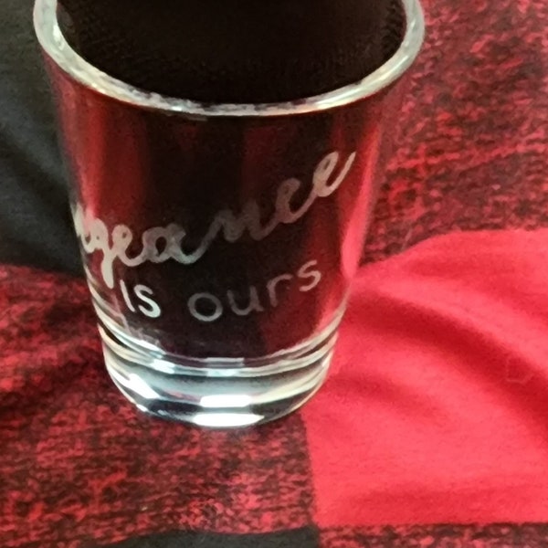 Vengeance is Ours shot glass