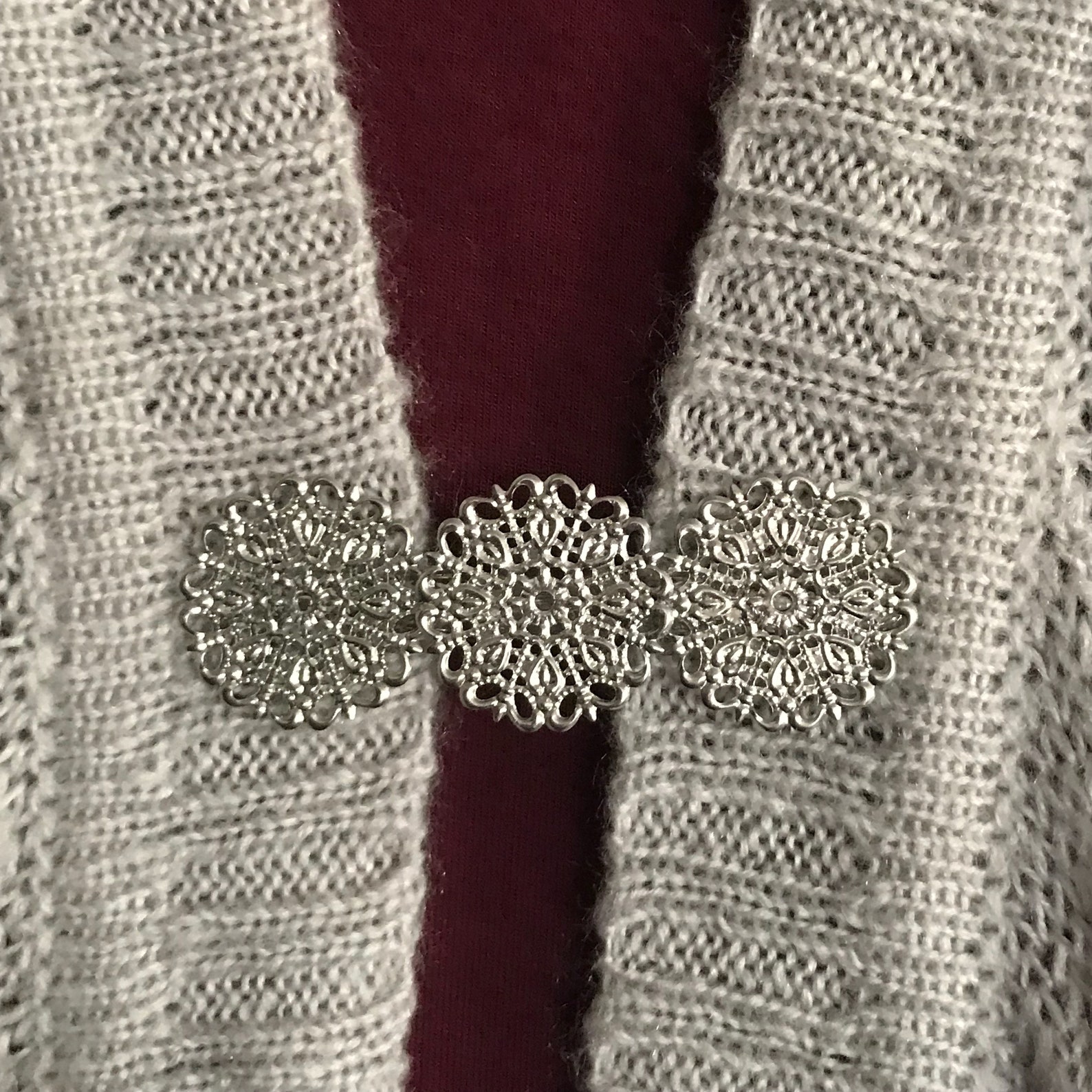 Sweater Clip Cardigan Fit Clasp Sweater Guard Filigree Etsy UK