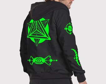Mens hoodie SIRIUS-Festival Wear-psychedelic clothing-Psy clothing-Burning Man