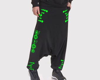 ORION Print Harem Pants: Baggy Cotton Urban Style