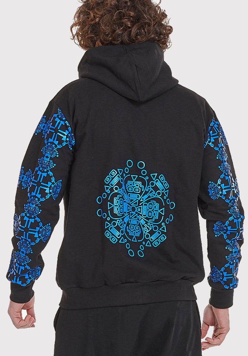 mens aztec print hoodie