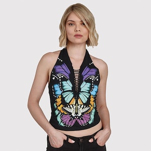 Bezpłatny rozmiar Top motylkowy/BohoTop/Pixieshirt/BohemianTop/SexyGoa/Gypsytop/psyclothing/festivalfashion/alternativefashion