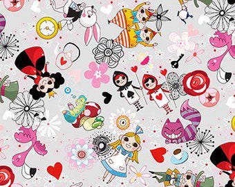 ITB Jason Yenter Alice Characters in Multi (In the Beginning Fabrics 4AL-1)