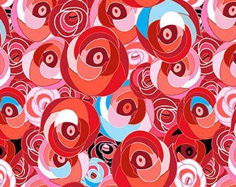 ITB Jason Yenter Alice Roses in Red (In the Beginning Fabrics 8AL-1)