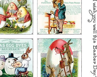 J. Wecker Frisch Egg Hunt Easter Fabric: Large Patch Panel (PD17141-PANEL) Riley Blake