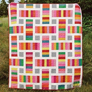 The Irene Quilt ~ A Pieced Quilt Pattern by Erica Jackman of Kitchen Table Quilting (KTQ178) ~ Geometric Jelly Roll or Fat Quarter Friendly