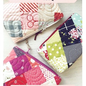 Candy Cutie Pouch ~ A Pieced Bag Pattern by Chrissy Lux of Sew Lux Fabric (SLF-2221) ~ Mini Charm & Scrap Friendly