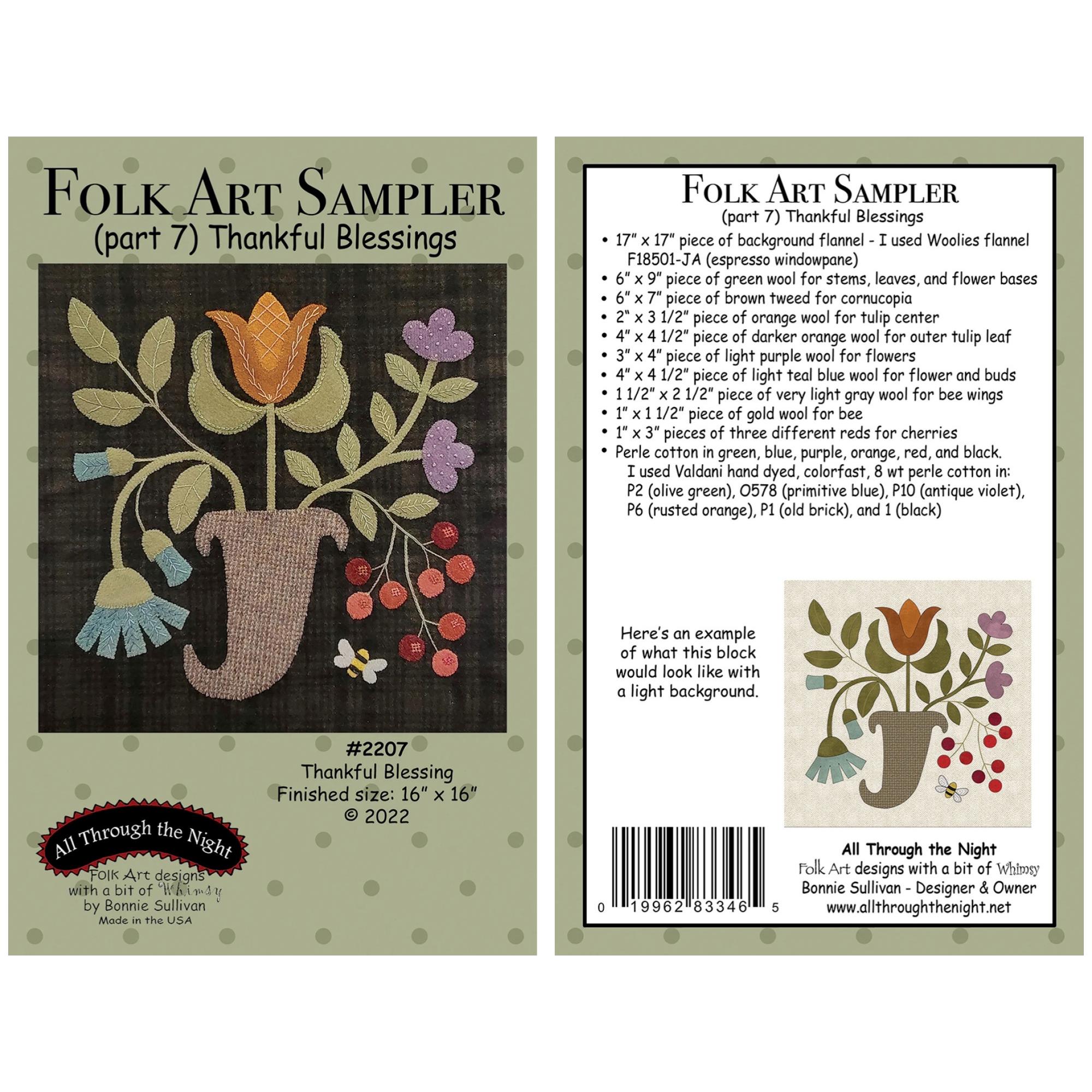 Folk Art Sampler Quilt Pattern Set by Bonnie Sullivan /