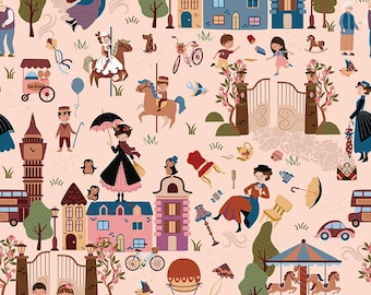 Jennifer Long A Spoonful of Sugar Main in Champagne (CD17080-CHAMPAGNE) Riley Blake Fabric