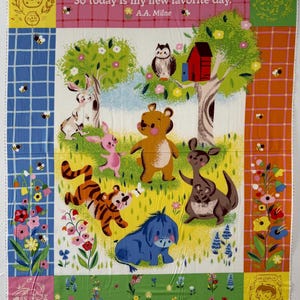 Jill Howarth 100 Aker Woods My Favorite Day 36&quot; PANEL ~ Riley Blake Designs 100% Cotton Fabric ~ Winnie the Pooh & Friends (P15177-PANEL)