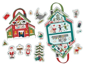 Riley Blake Santa's Workshop Storybag Felt Panel by Jennifer Long (FT15070-PANEL)