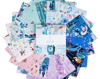 Jill Howarth Wishes Charm Pack of 5" Squares ~ Riley Blake Designs ~ Cinderella Fabric (5-18070-42)