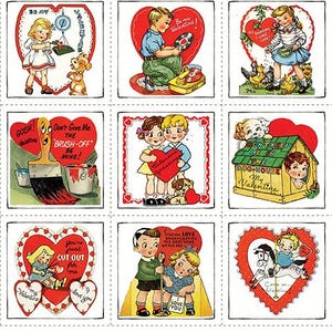 Panel de parche &quot;Take Heart&quot; de Riley Blake, 61 x 109 cm, 100 % algodón, de J. Wecker Frisch (PD15382-PANEL)