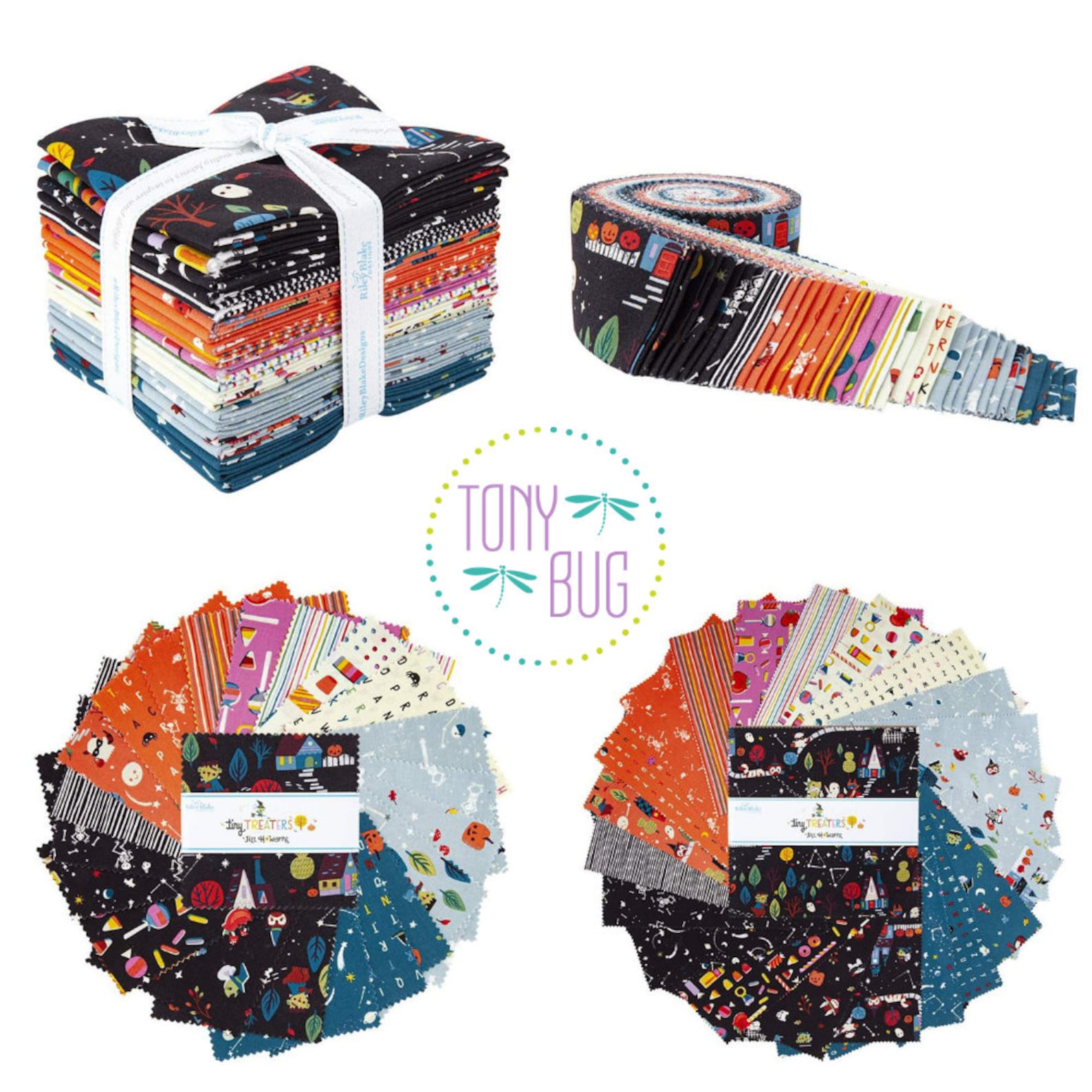 Jill Howarth Tiny Treaters by Riley Blake Designs ~ Pre-cut Fat Quarter ...