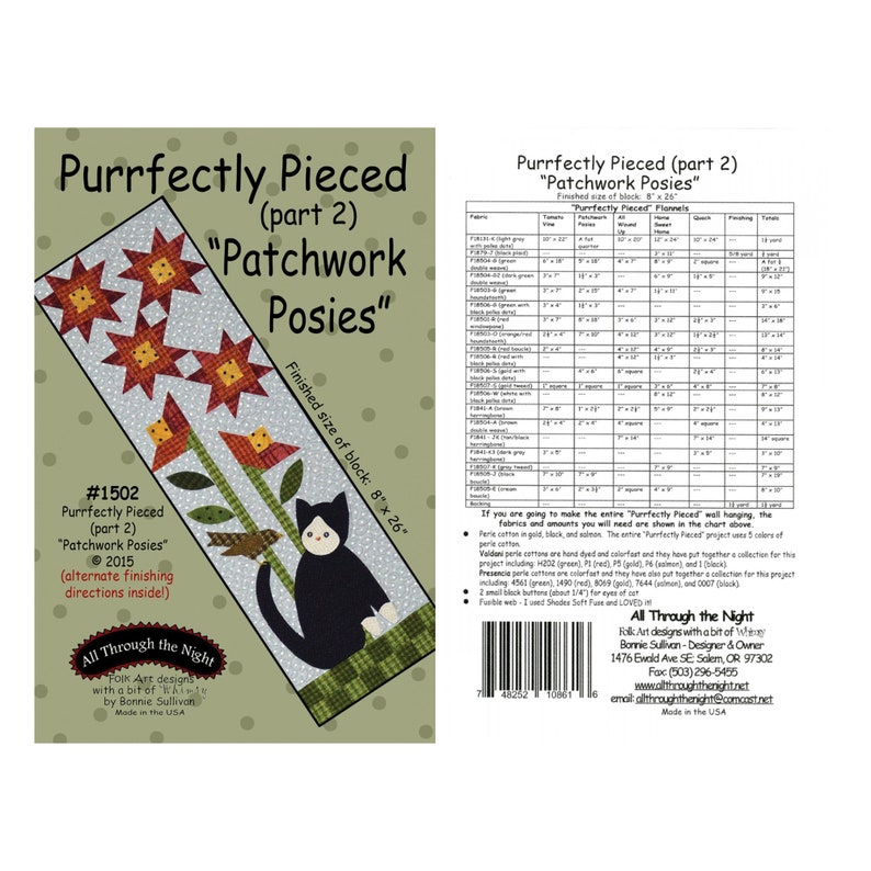 Purrfectly Pieced Quilt Pattern Set by Bonnie Sullivan / All Through ...