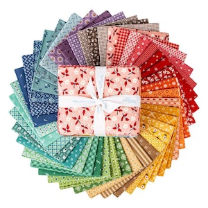 Lori Holt Bee Bundle Limited Edition COLORS Fat Quarter Bundle ~ Riley Blake Designs 100% Cotton Fabric (FQ-15570-42) ~ Bee in My Bonnet