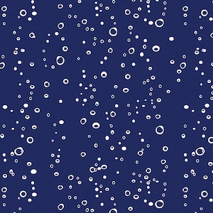 Benartex Mystical Mermaids ~ Water Bubbles in Navy ~ by Kanvas Studio ~ 100% Cotton Fabric with Pearlescent Accents (12521P-56)