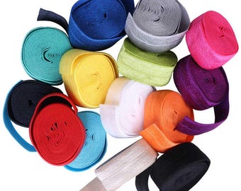 ByAnnie Fold-Over Elastic ~ 3/4 Inch x 2 Yards Package ~ Your choice of 14 colors