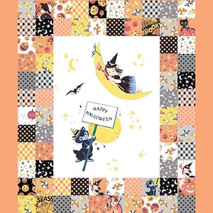 Riley Blake Fright Delight Panel 24&quot; x 43&quot; ~ 100% Cotton Fabric by Lindsay Wilkes (P13237-PANEL) ~ Cute Halloween Fabric