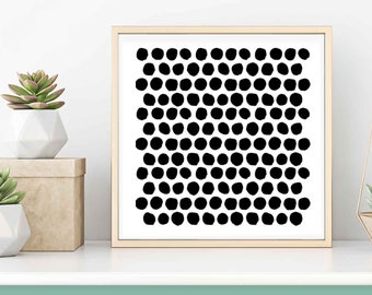 Hand-Drawn Polka Dot Pattern: Abstract Vector SVG DXF (Digital Download)