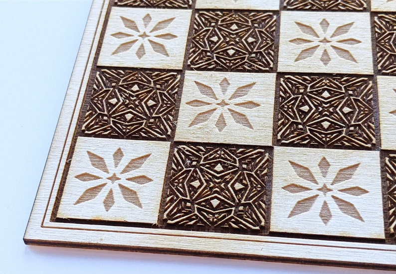 Laser Engraved Chess Board DXF Download Etsy
