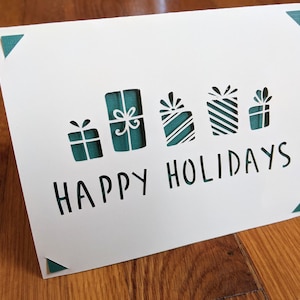 Carte de voeux de vacances SVG - Joyeuses fêtes SVG - carte d'insertion pour Noël