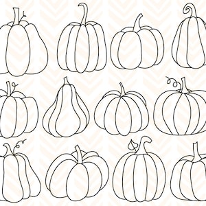 Pumpkin SVG Bundle: Foil Quill Single Line Designs (Digital Download)