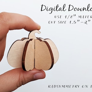 Set of 3D Pumpkin Laser Files - Cut file Pumpkins SVG - Glowforge Pumpkins