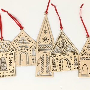 Set di 5 file - Decorazioni per l'albero di Natale - File tagliati al laser da scaricare