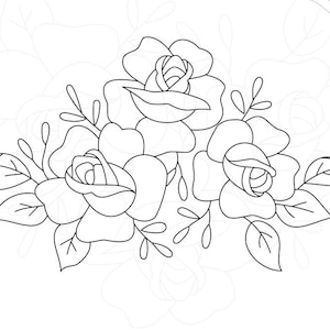 Rose Wreath Single Line SVG: Floral Vector (Digital Download)