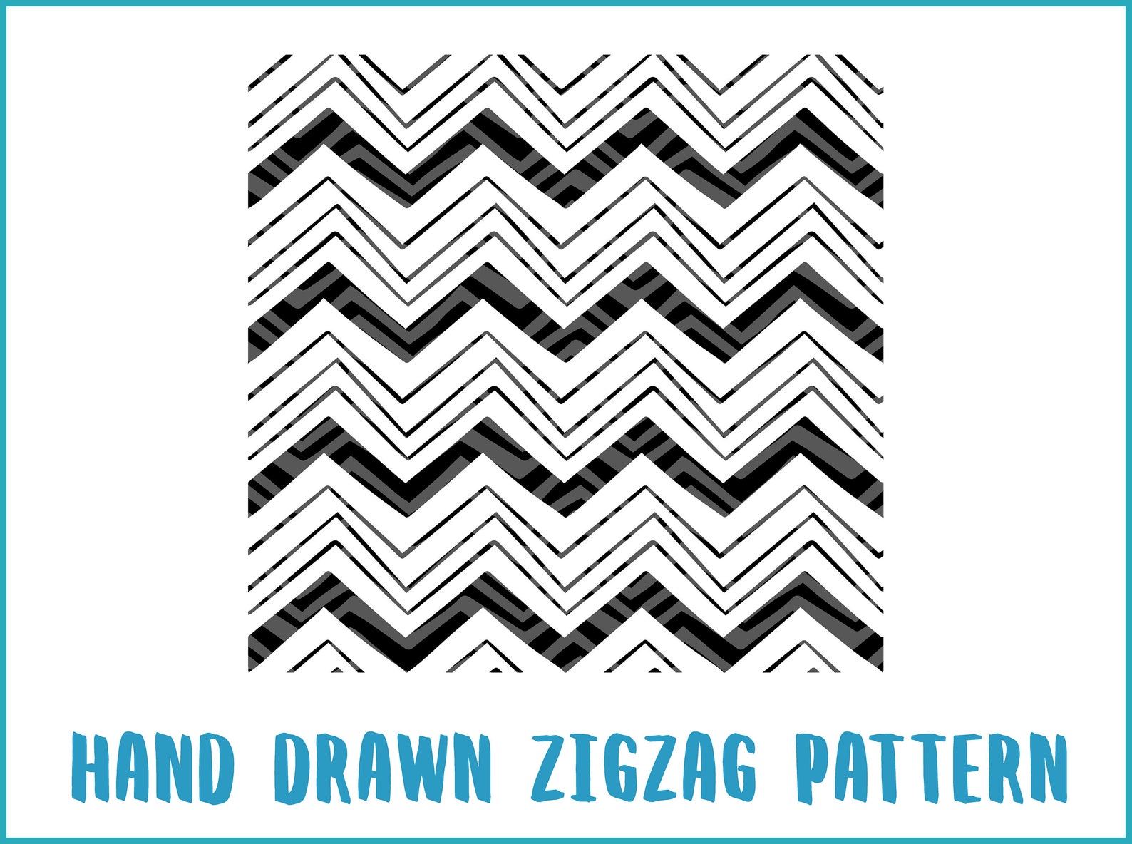 Hand Drawn Zig Zag Pattern DOWNLOAD SVG Thick and Thin Lines | Etsy