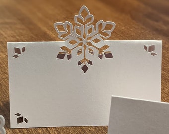 Snowflake Pop-up Placecard SVG - 3D Placecard SVG - Snowflake Cutout - Popup placecard