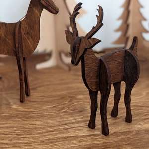 3D Deer Laser Cut Files Christmas image 4