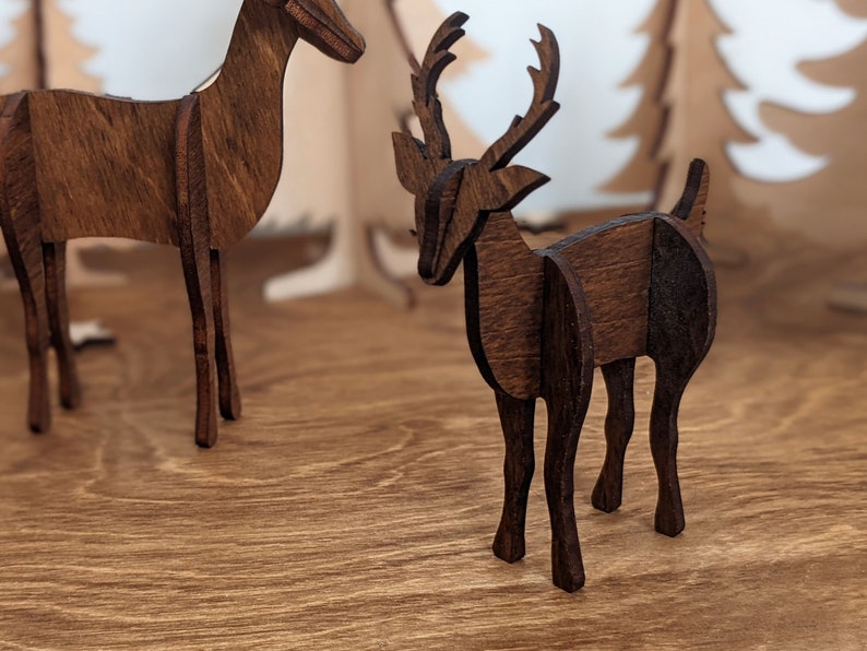 3D Deer Laser Cut Files Christmas image 4