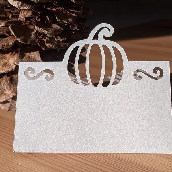 Pumpkin Pop-up Placecard SVG - 3D Placecard SVG - Pumpkin Cutout - Popup placecard