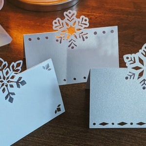 Conjunto de 3 marcadores de lugar pop-up em formato de floco de neve SVG - marcadores de lugar 3D SVG - recorte de floco de neve - marcadores de lugar pop-up