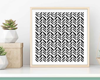 Hand Drawn Herringbone Pattern SVG: Cut File Download