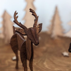 3D Deer Laser Cut Files Christmas image 2