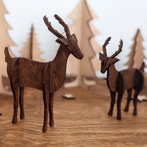 Archivos de corte láser de ciervo 3D para Navidad