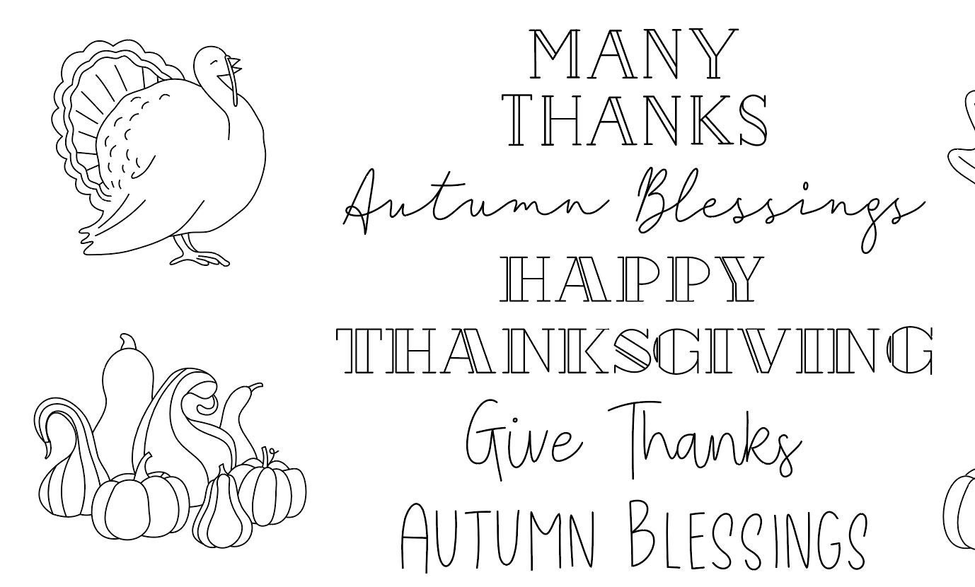 Thanksgiving Card SVG bundle Foil Quill Fall sentiments ...
