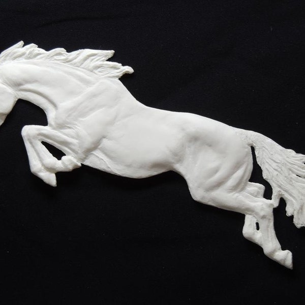 Unpainted Jumping Horse Ornament_sculpture, resin, pony, equine, equestrian, sport, pyo, diy, jumper, blank, cm, realistic