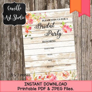 Printable Bridal Shower Invitations {#124}
